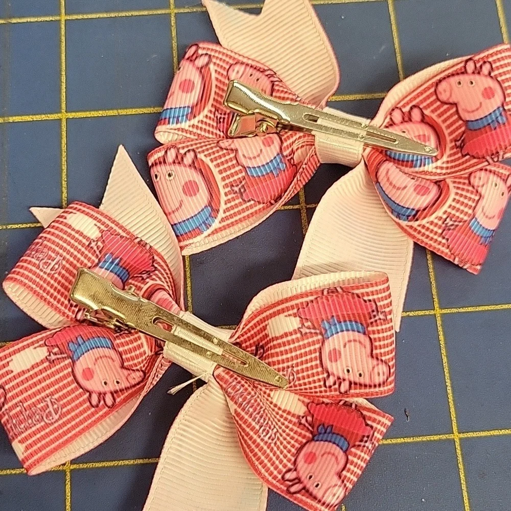 Peppa Pig Bow Hair Clips Set of 2